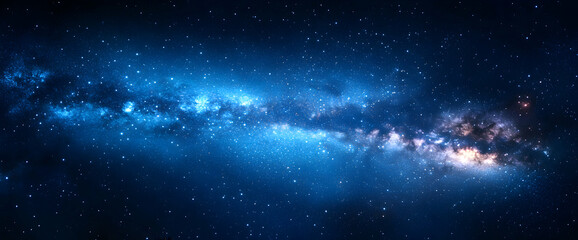 Enchanting Milky Way Panorama, A Celestial River of Stars and Cosmic Dust
