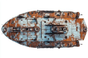 Rusty Shipwreck Aerial View