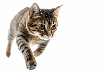 Fototapeta premium Focused feline portrait capturing the essence of a determined tabby cat