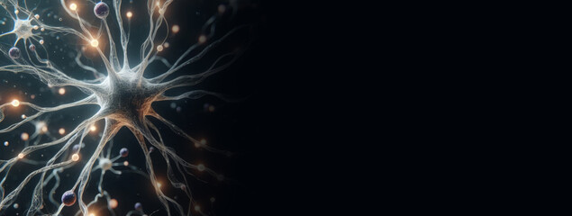 Fototapeta premium neurons and synapse like structures depicting brain chemistry 