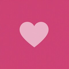 Minimalist Heart Silhouette - Clean and Simple Love Symbol for Graphic Design