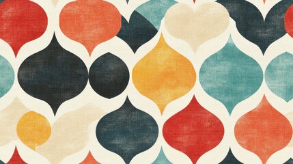 Colorful abstract pattern featuring a variety of vibrant colors and shapes in a visually stimulating arrangement