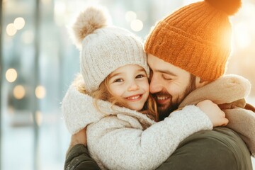 A soldier hugging their family after returning home, with tears of joy and heartfelt emotions