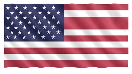 Obraz premium American flag waving in the breeze united states symbolic image outdoor setting close-up view national pride