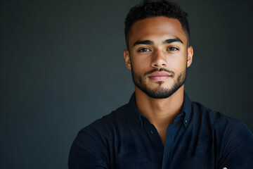 Fototapeta premium Portrait of a handsome young man looking at the camera confidently