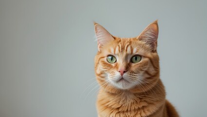 Fototapeta premium Orange Male Cat in a Studio Setting