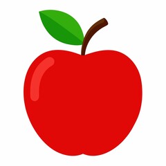 An apple illustration isolated on white background
