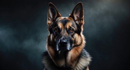Portrait of a German shepherd dog