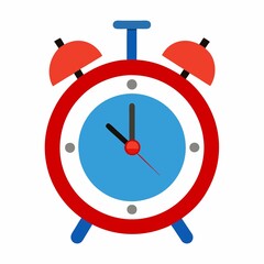 A alarm clock illustration isolated on white background