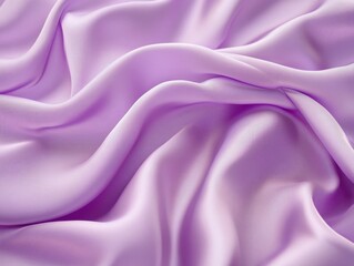 Obraz premium Elegant Soft Lavender Satin Fabric with Smooth Texture for Fashion, Interior Design, or Creative Projects, Beautifully Draped and Flowing in Light