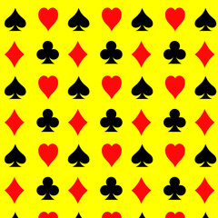 Seamless Playing Card Suit Pattern