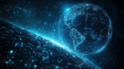 Fototapeta premium Technological revolution in global communication,