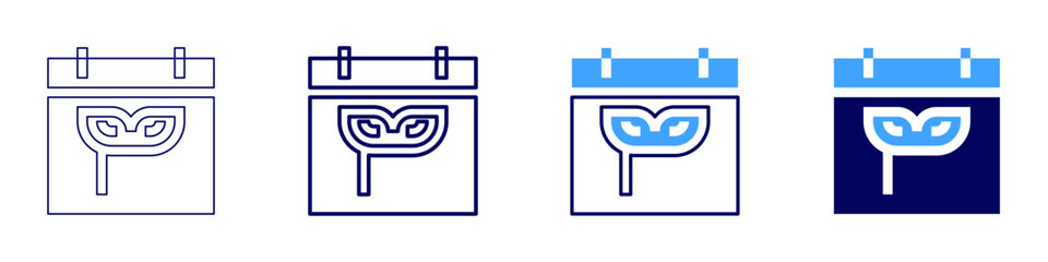 Engagement planner icon in 4 different styles. Thin Line, Line, Bold Line, Duotone. Duotone style. Editable stroke
