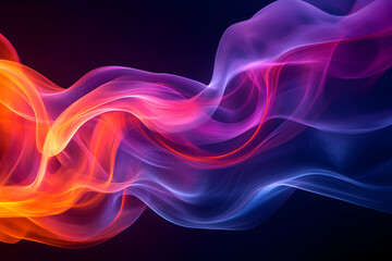 Naklejka premium Vibrant Abstract Wave of Energy, a Mesmerizing Display of Color and Light