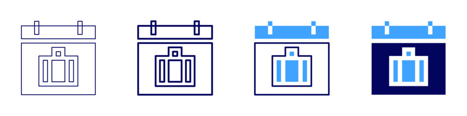Productivity tracker icon in 4 different styles. Thin Line, Line, Bold Line, Duotone. Duotone style. Editable stroke