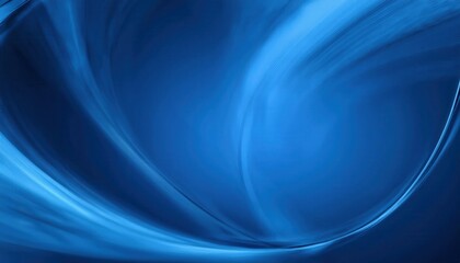 Obraz premium abstract blue flowing wave on dark background, modern digital design with smooth light curves, ideal for tech themes