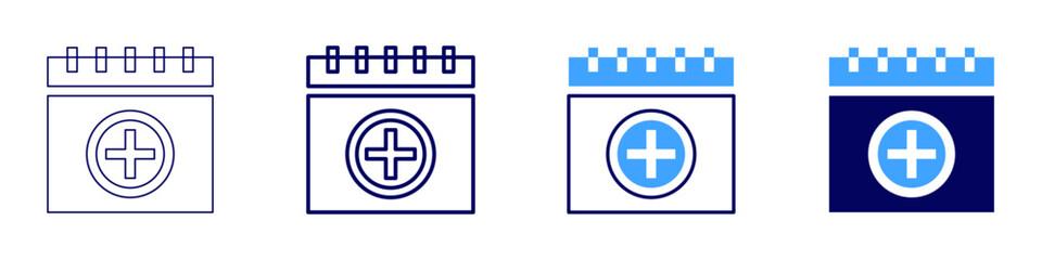 Task organizer icon in 4 different styles. Thin Line, Line, Bold Line, Duotone. Duotone style. Editable stroke
