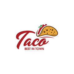 creative taco logo, badges, banners, emblem for restaurant.