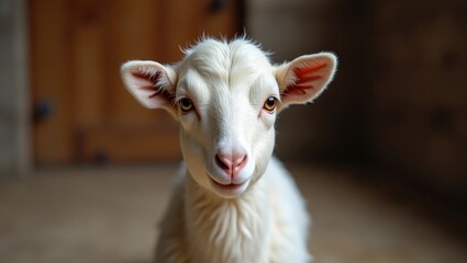 Fototapeta premium Brown and white goat