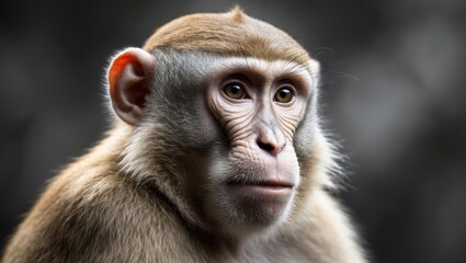 Obraz premium Detailed Closeup of a Barbary Macaque (Macaca Sylvanus)