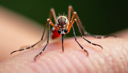 Fototapeta premium Mosquito sucking blood