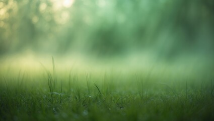 lush green background featuring a blurred lawn. The backdrop can be enhanced using bokeh effects.