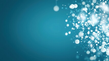 Ethereal Sparkling Backdrop with Twinkling Bokeh Lights and Soft Blue Glow  Magical and Enchanting Blurred Abstract Background for Holiday Fantasy or Romantic Designs