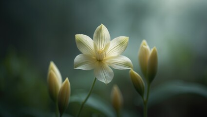 Fototapeta premium delicate small flower Tirada, discovered in the Kokan area of Maharashtra