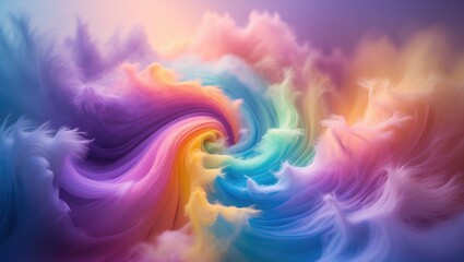 Fototapeta premium Vibrant Swirling Gradient Background with Rainbow Tones