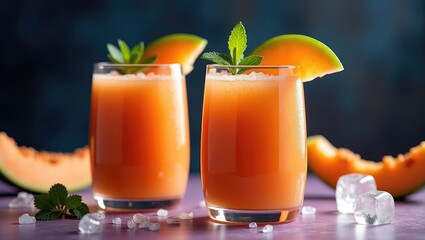 cantaloupe melon blended drinks