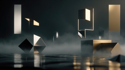 YouTube thumbnail showcasing abstract geometric shapes in real estate context