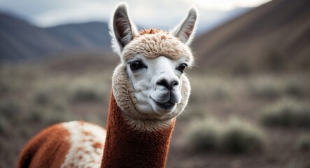 Obraz premium close-up of an alpaca in Argentina