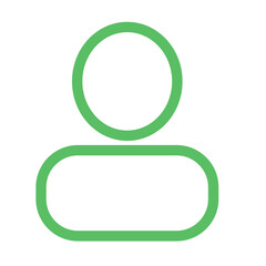 Common green outline icon pack