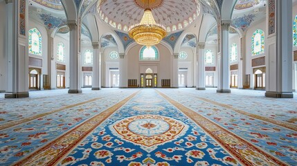 Obraz premium Colorful Mosaic Patterns in Mosque Interiors