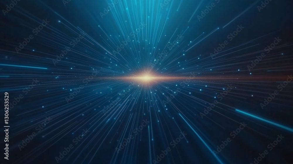 Poster A glowing blue digital backdrop with intersecting lines and nodes creates a modern, futuristic look for various applications