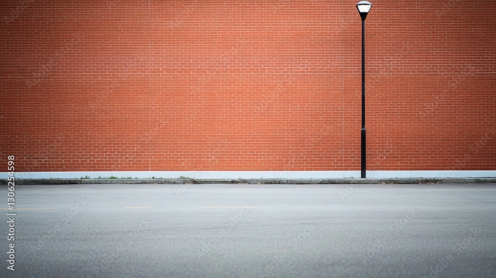 Aufkleber a section of red brick wall exhibits sharp details of its texture and pattern, set against a clean w