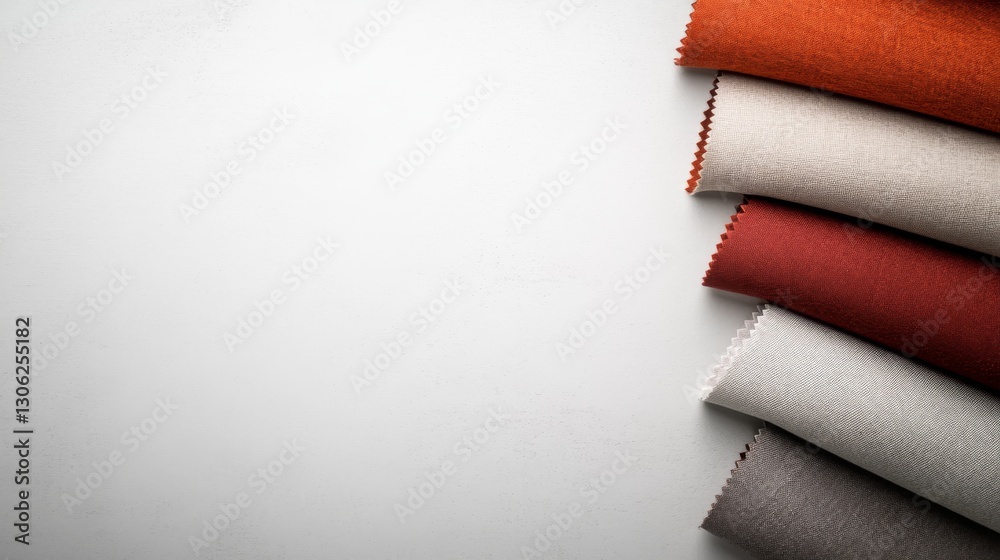 Leinwandbilder a curated selection of colorful fabric swatches showcases various textures, providing inspiration fo