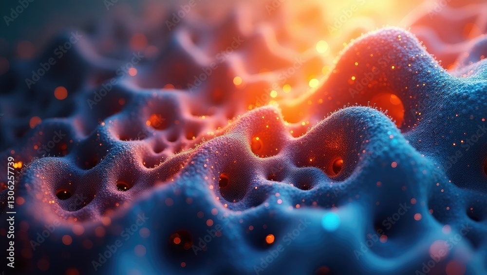 Aufkleber fractal imagery generated by computer showcasing an abstract, vivid multicolored pattern.