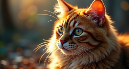 Feline portrait for enthusiasts of cats