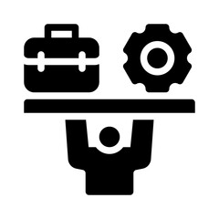 productivity metrics glyph icon