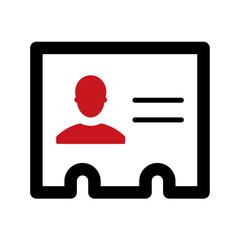 Copyright background management black and red outline icon pack