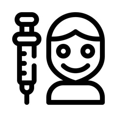 botox injection line icon