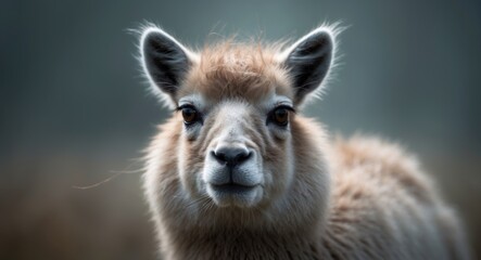 Obraz premium Intimate portrait of a Llama (Lama glama)