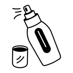 A hand drawn style icon of mist spray 
