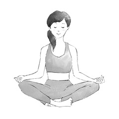 瞑想する女性