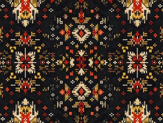 Cross Stitch Embroidery, Classic cross-stitch-style seamless patterns