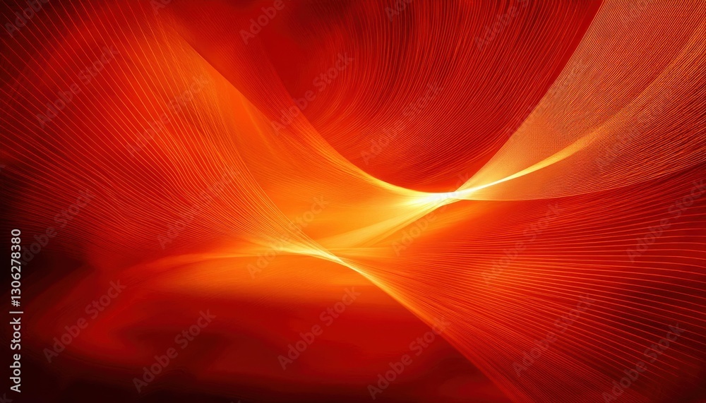 Aufkleber vibrant abstract orange light wave pattern with dynamic motion effect, perfect for modern background and digital design
