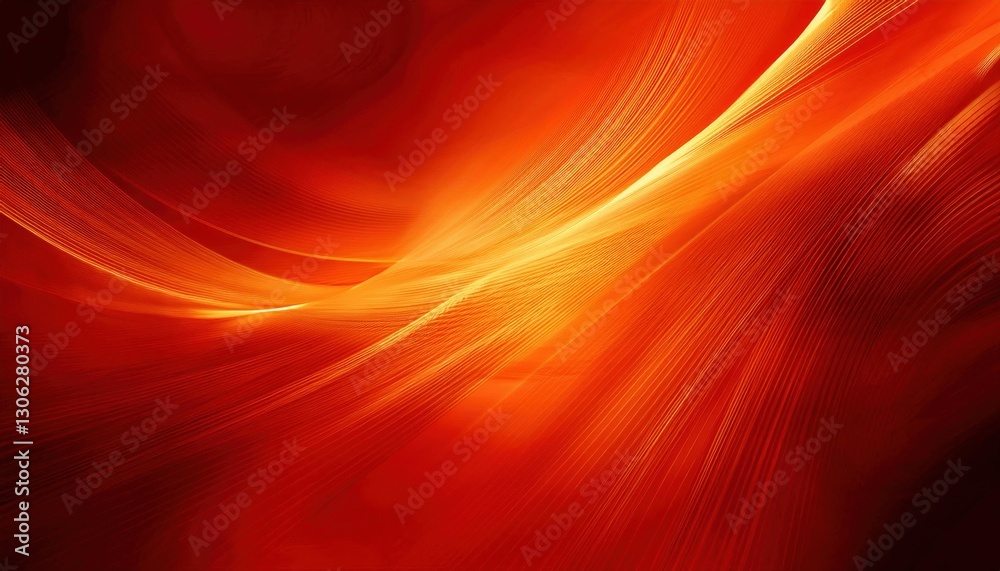Poster vibrant abstract orange light wave pattern with dynamic motion effect, perfect for modern background and digital design