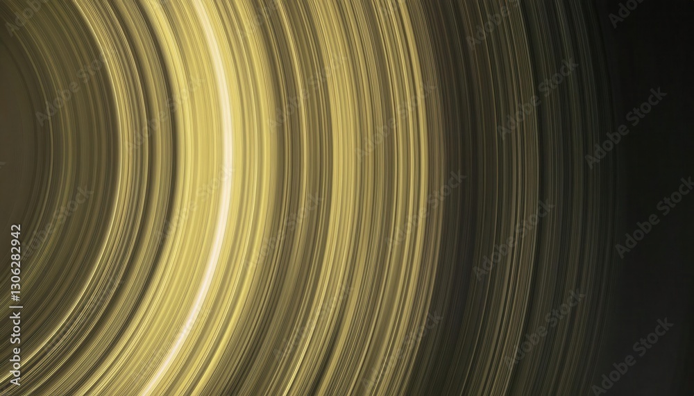 Poster golden light streaks in circular motion, abstract radial texture with dynamic glow, futuristic motion background