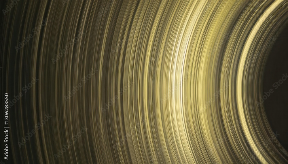 Poster golden light streaks in circular motion, abstract radial texture with dynamic glow, futuristic motion background